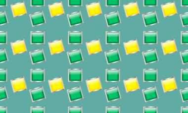 Farklı aksesuarlara sahip renkli arkaplan