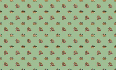 Farklı aksesuarlara sahip renkli arkaplan