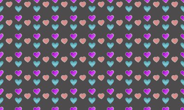 Farklı aksesuarlara sahip renkli arkaplan