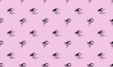 Farklı aksesuarlara sahip renkli arkaplan