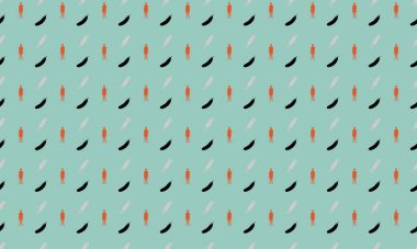 Farklı aksesuarlara sahip renkli arkaplan