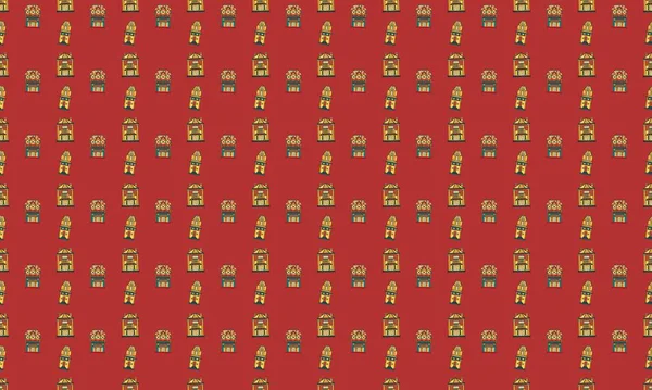 Farklı aksesuarlara sahip renkli arkaplan