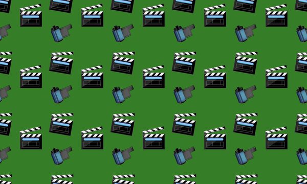 Цветной фон с различными аксессуарами