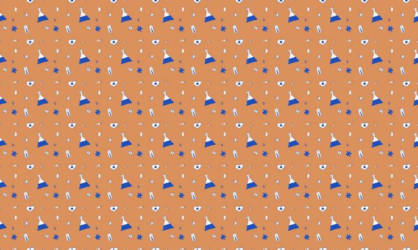 Colored background with different accessories