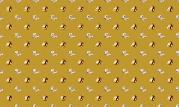 Colored background with different accessories