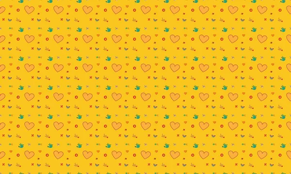 Farklı aksesuarlara sahip renkli arkaplan