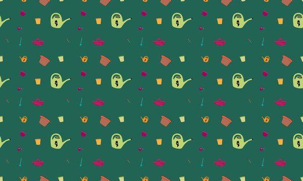 Colored background with different accessories