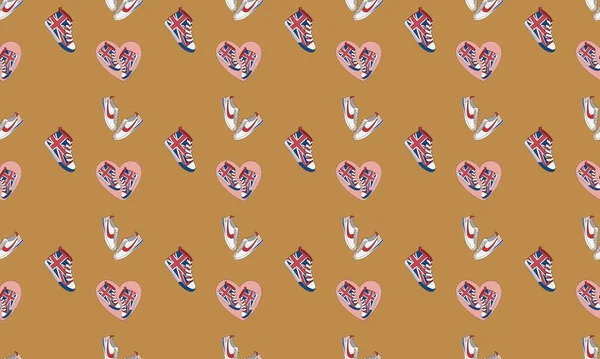 Farklı aksesuarlara sahip renkli arkaplan