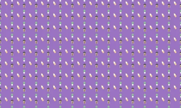 Farklı aksesuarlara sahip renkli arkaplan