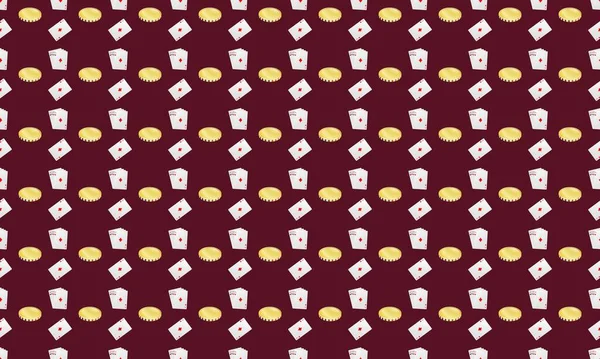 Farklı aksesuarlara sahip renkli arkaplan