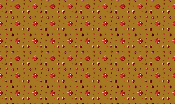 Farklı aksesuarlara sahip renkli arkaplan