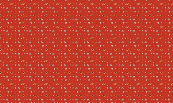 Farklı aksesuarlara sahip renkli arkaplan