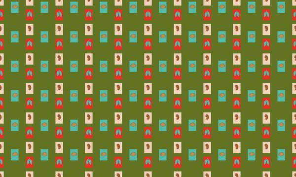 Цветной фон с различными аксессуарами