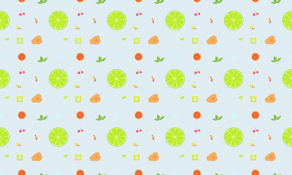 Цветной фон с различными аксессуарами