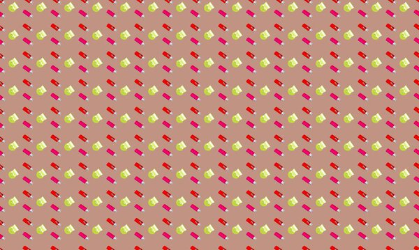 Colored background with different accessories