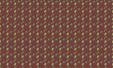 Farklı aksesuarlara sahip renkli arkaplan