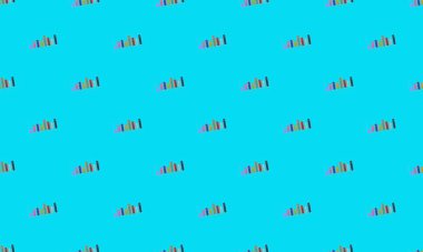 Farklı aksesuarlara sahip renkli arkaplan