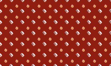 Farklı aksesuarlara sahip renkli arkaplan