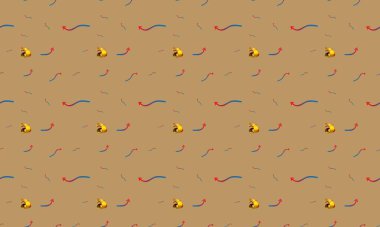 Farklı aksesuarlara sahip renkli arkaplan