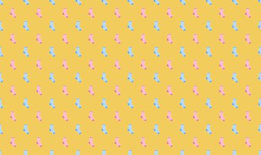 Farklı aksesuarlara sahip renkli arkaplan