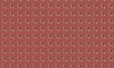 Farklı aksesuarlara sahip renkli arkaplan