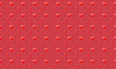 Farklı aksesuarlara sahip renkli arkaplan