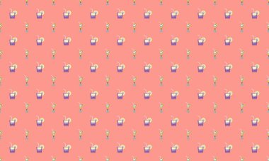 Farklı aksesuarlara sahip renkli arkaplan