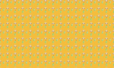 Farklı aksesuarlara sahip renkli arkaplan