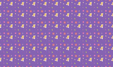 Farklı aksesuarlara sahip renkli arkaplan