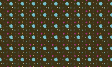 Farklı aksesuarlara sahip renkli arkaplan