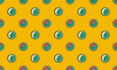 Farklı aksesuarlara sahip renkli arkaplan