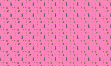 Farklı aksesuarlara sahip renkli arkaplan