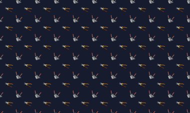 Farklı aksesuarlara sahip renkli arkaplan