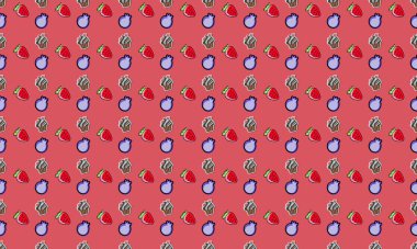 Farklı aksesuarlara sahip renkli arkaplan