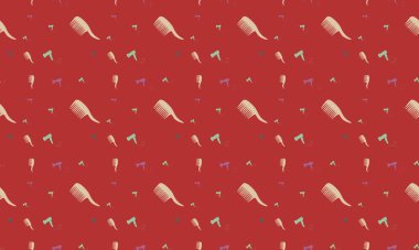 Farklı aksesuarlara sahip renkli arkaplan