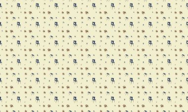 Farklı aksesuarlara sahip renkli arkaplan