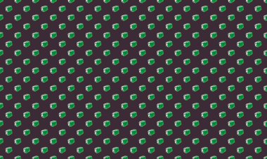 Farklı aksesuarlara sahip renkli arkaplan