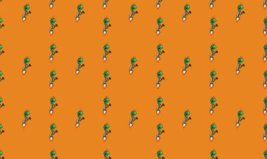 Farklı aksesuarlara sahip renkli arkaplan