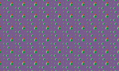 Farklı aksesuarlara sahip renkli arkaplan