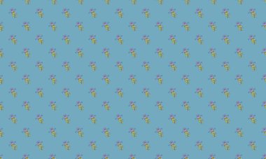 Farklı aksesuarlara sahip renkli arkaplan