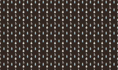 Farklı aksesuarlara sahip renkli arkaplan