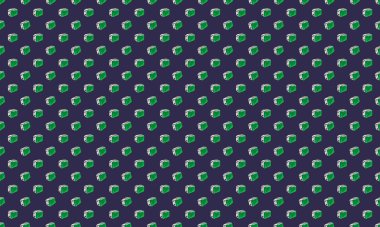 Farklı aksesuarlara sahip renkli arkaplan