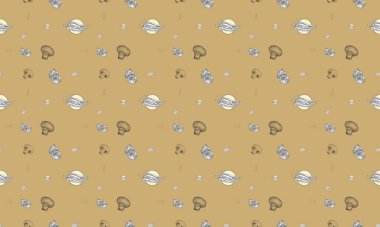 Farklı aksesuarlara sahip renkli arkaplan