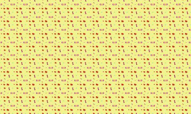 Farklı aksesuarlara sahip renkli arkaplan