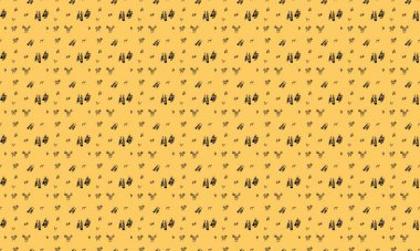 Farklı aksesuarlara sahip renkli arkaplan