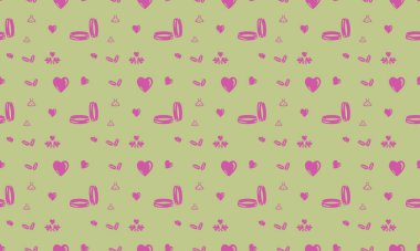 Farklı aksesuarlara sahip renkli arkaplan