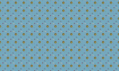 Farklı aksesuarlara sahip renkli arkaplan