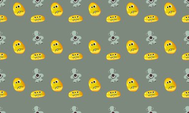 Farklı aksesuarlara sahip renkli arkaplan