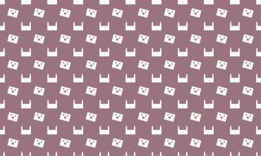 Farklı aksesuarlara sahip renkli arkaplan