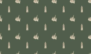 Farklı aksesuarlara sahip renkli arkaplan